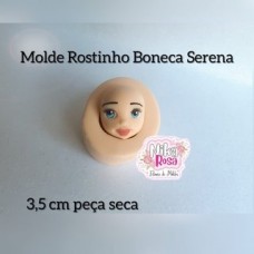 MOLDE DE SILICONE CABEÇA BONECA SERENA - NIKA ROSA 